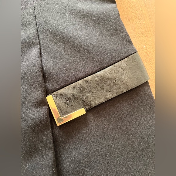 Calvin Klein Fitted Dress with Leather Pocket detail - Picture 5 of 7